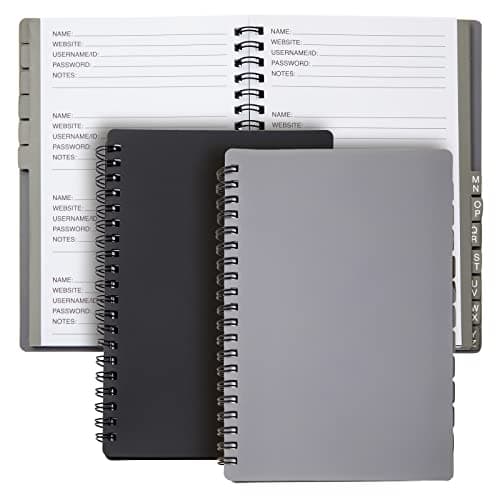 Juvale Spiral Password Keeper 2-Pack Notebook