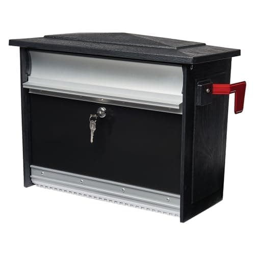 Architectural Mailboxes MailSafe Locking Wall-Mount Mailbox Black