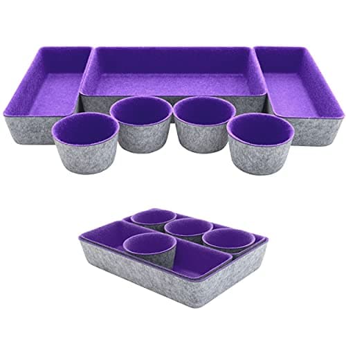 Teeo FR07-PP Drawer Organizer Set, 7-Pack