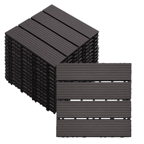 SAILARY 12-Piece Coffee Interlocking Deck Tiles
