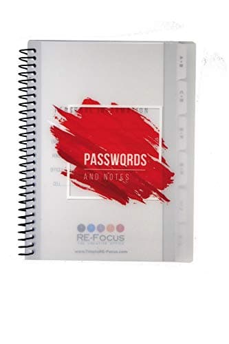 Re-Focus Mini Password Book Organizer