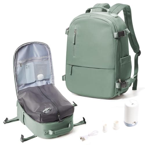 SEAFEW Green Vacuum Travel Backpack AR386802