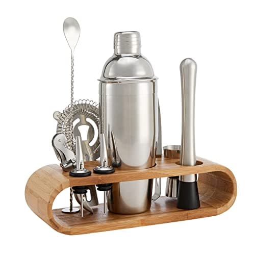 Amazon Basics 10-Piece Stainless Steel Bar Set