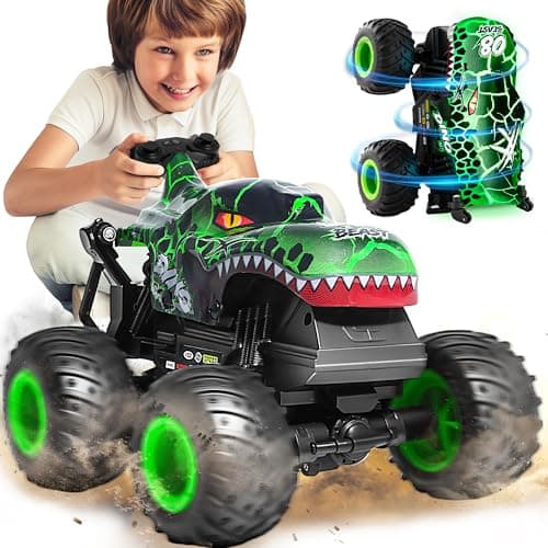 Laoyebaohao RC Monster Truck - Green Dinosaur