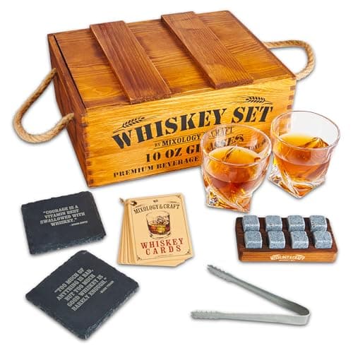 Mixology & Craft Jameson Whiskey Set with Wooden Crate