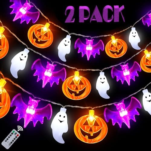 Sakayo 2-Pack 60 LED Halloween String Lights