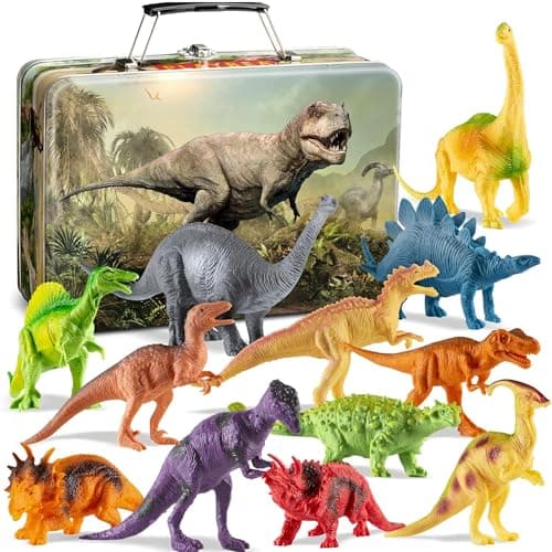 PLAYVIBE P017 Dinosaur Toys - 12 Dino Figures Set