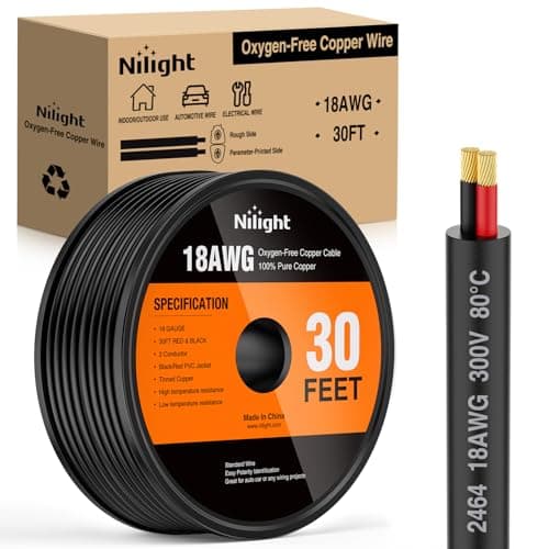 Nilight 10082W 18AWG Copper Wire Spool