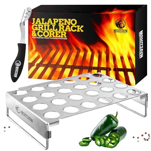 Mountain Grillers 24-Hole Jalapeno Popper Grill Rack Set