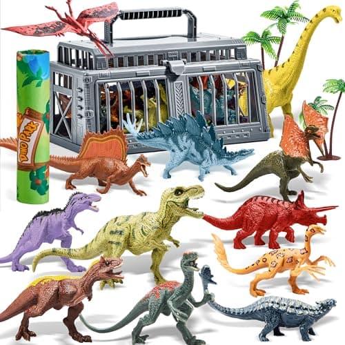 JOYIN 19 PCS Dinosaur Toys with Play Mat