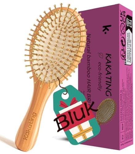 Kakating Bamboo Ellipse Hair Brush 2-Pack