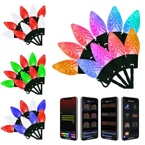 Aoycocr Smart C9 LED Christmas Lights 200 Count