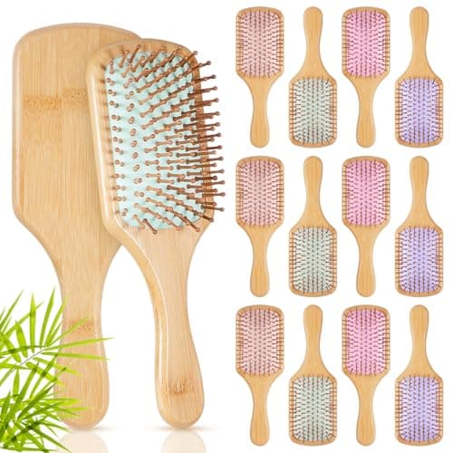 Tessco For You 12 Pcs Bamboo Hair Brushes Macaron