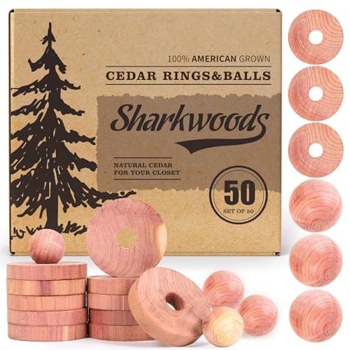 Sharkwoods C50 Cedar Rings and Balls 50-Pack