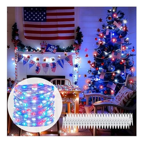 Decute 4th of July 100 LED Photo String Lights