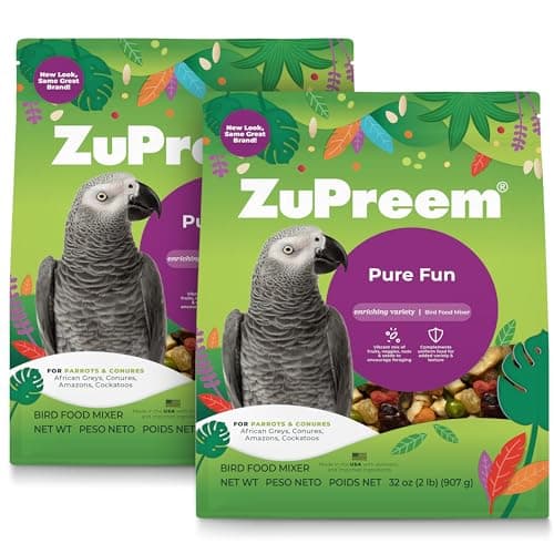 ZuPreem Pure Fun Parrot & Conure Food 2 lb (2 Pack)