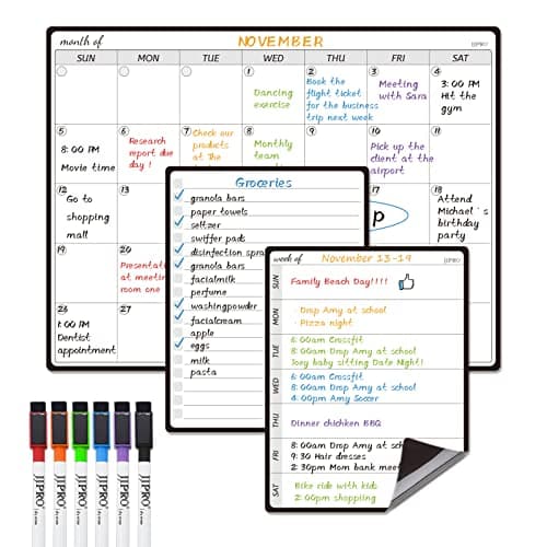 JJPRO JJRS23T22 Magnetic Calendar Whiteboard Set