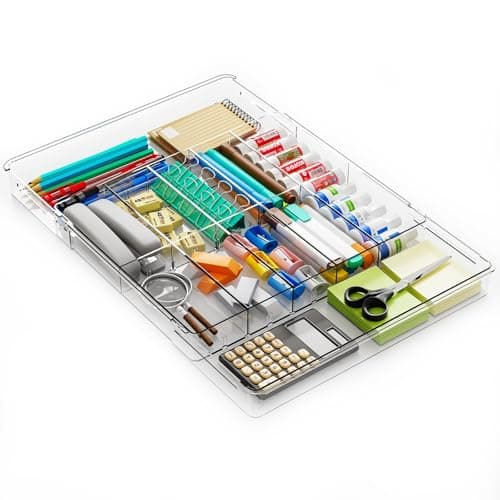 Yieach Expandable Office Drawer Organizer with Dividers