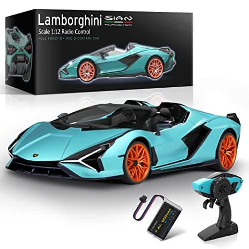 MIEBELY Lamborghini Sian Roadster 1:12 Scale RC Car - Blue