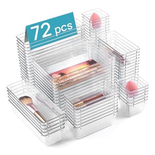 Vtopmart SVM0401 Clear Drawer Organizers 72 PCS