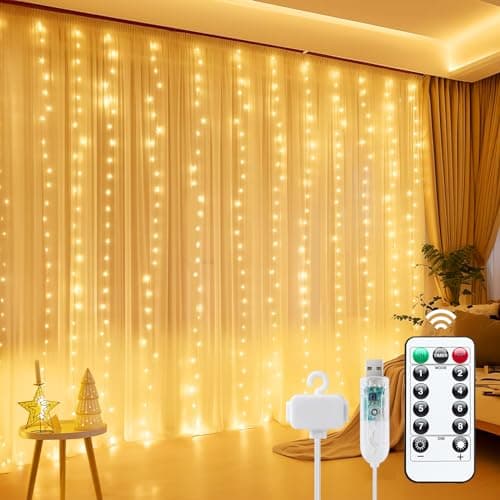 Minetom 300 LED Curtain Fairy Lights