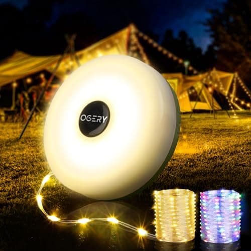 OGERY 32.8FT Rechargeable Camping String Lights