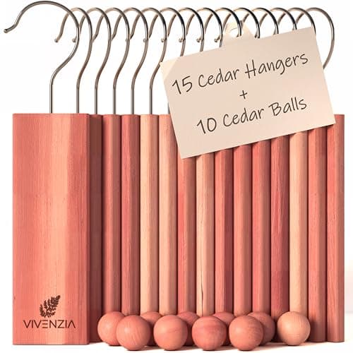 Vivenzia Cedar Blocks 25-Piece Closet Protection Set