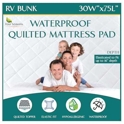 Four Seasons Essentials RV Bunk Mattress Pad