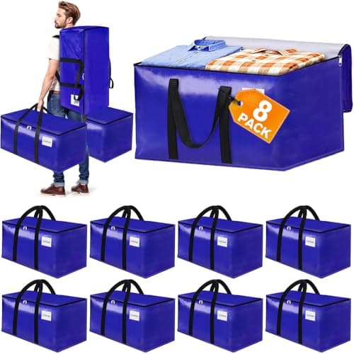 FabSpace 8-Pack Blue 25-Gallon Moving Bags