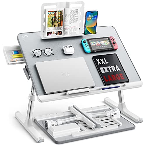 SAIJI Adjustable Foldable Laptop Bed Desk