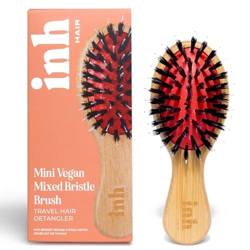INH Mini Vegan Mixed Bristle Travel Detangler Brush