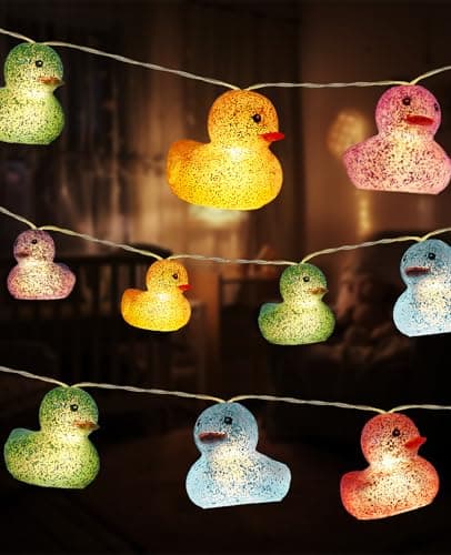AceList 20 LED Glitter Duck String Lights