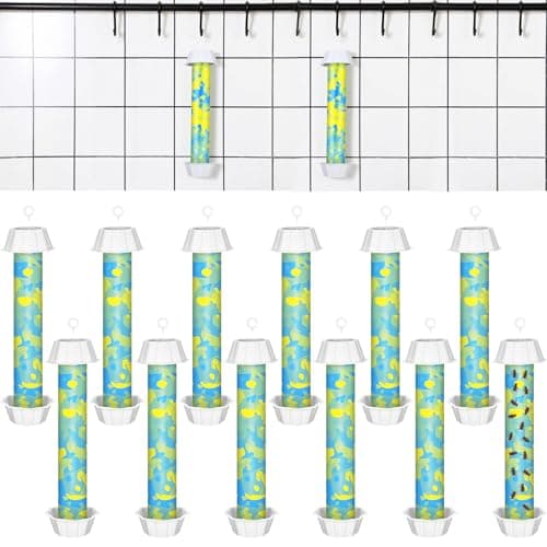 Qualirey 12 Pcs Camouflage Sticky Fly Traps