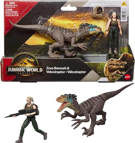 Mattel Jurassic World Rebirth Zora & Velociraptor Pack