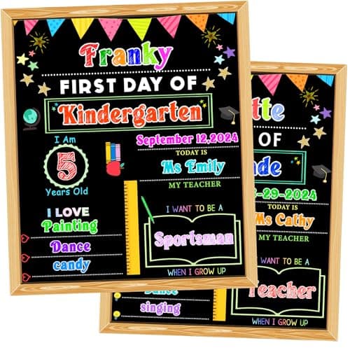 Ochido OC-24KXJHB Reusable School Chalkboard Sign