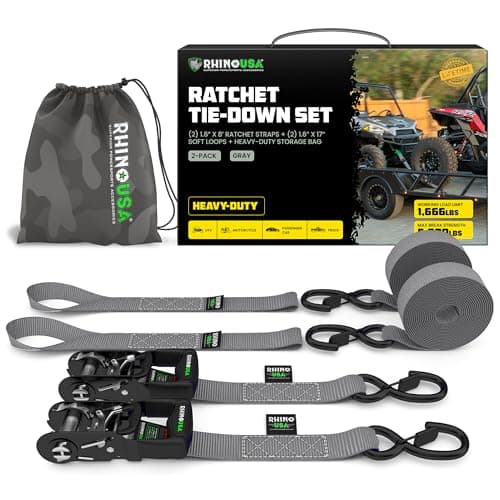 Rhino USA HD Ratchet Straps Kit 2-Pack