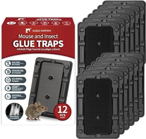 Lulucatch 12-Pack Mouse & Insect Glue Traps