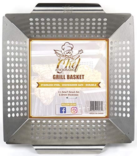 Chef Aficionado Stainless Steel Grill Basket