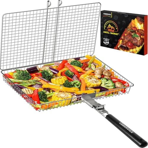 CEBERVICE Extra Large Stainless Steel Grill Basket