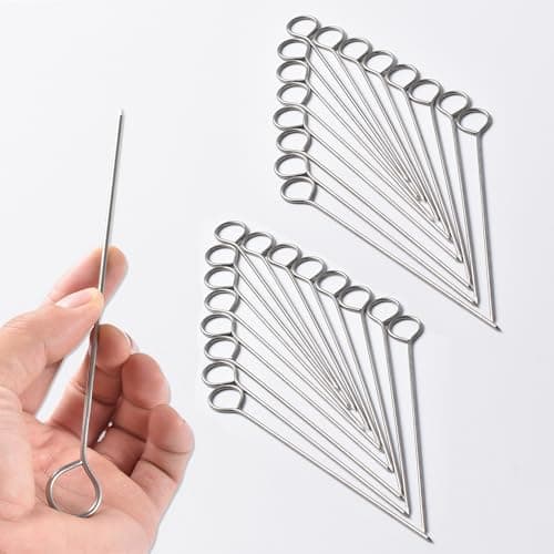 Alele Turkey Lacers 6IN Stainless Steel Skewers (30p)