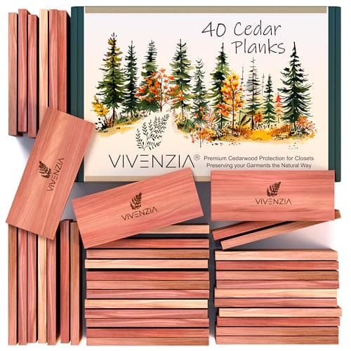 Vivenzia 40 Cedar Planks Closet Protection