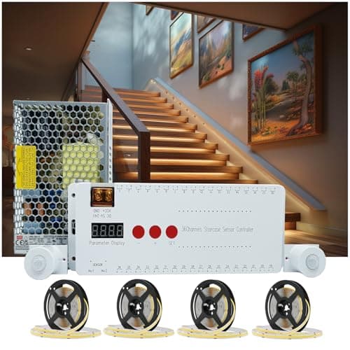 Mandsary Motion LED Stair Lights 16-Step 3000K