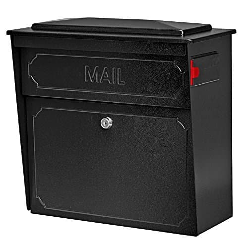 Mail Boss 7172 Townhouse Locking Wall Mount Mailbox Black