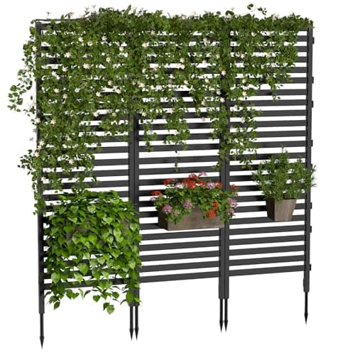 Bty HY2120-B12 Black Decorative Privacy Fence 12 Pack