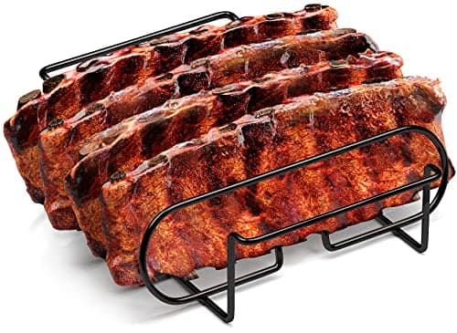 Sorbus Non-Stick 4-Rib Rack Black