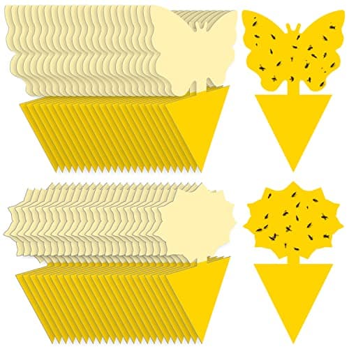 Landisun 48PCS Yellow Sticky Fruit Fly Traps