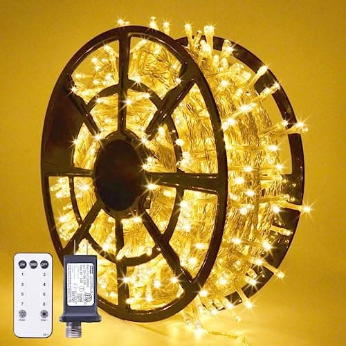 JMEXSUSS 168FT 600 LED Warm White String Lights