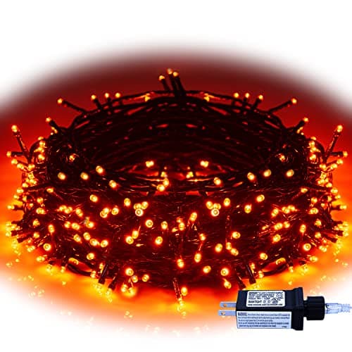 Epesl 320 LED Orange Halloween String Lights