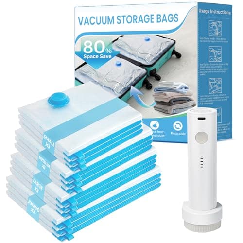 Anbiux 12 Pack Travel Vacuum Storage Bags