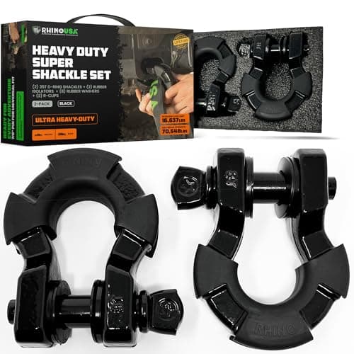 Rhino USA Super D Ring Shackle Set